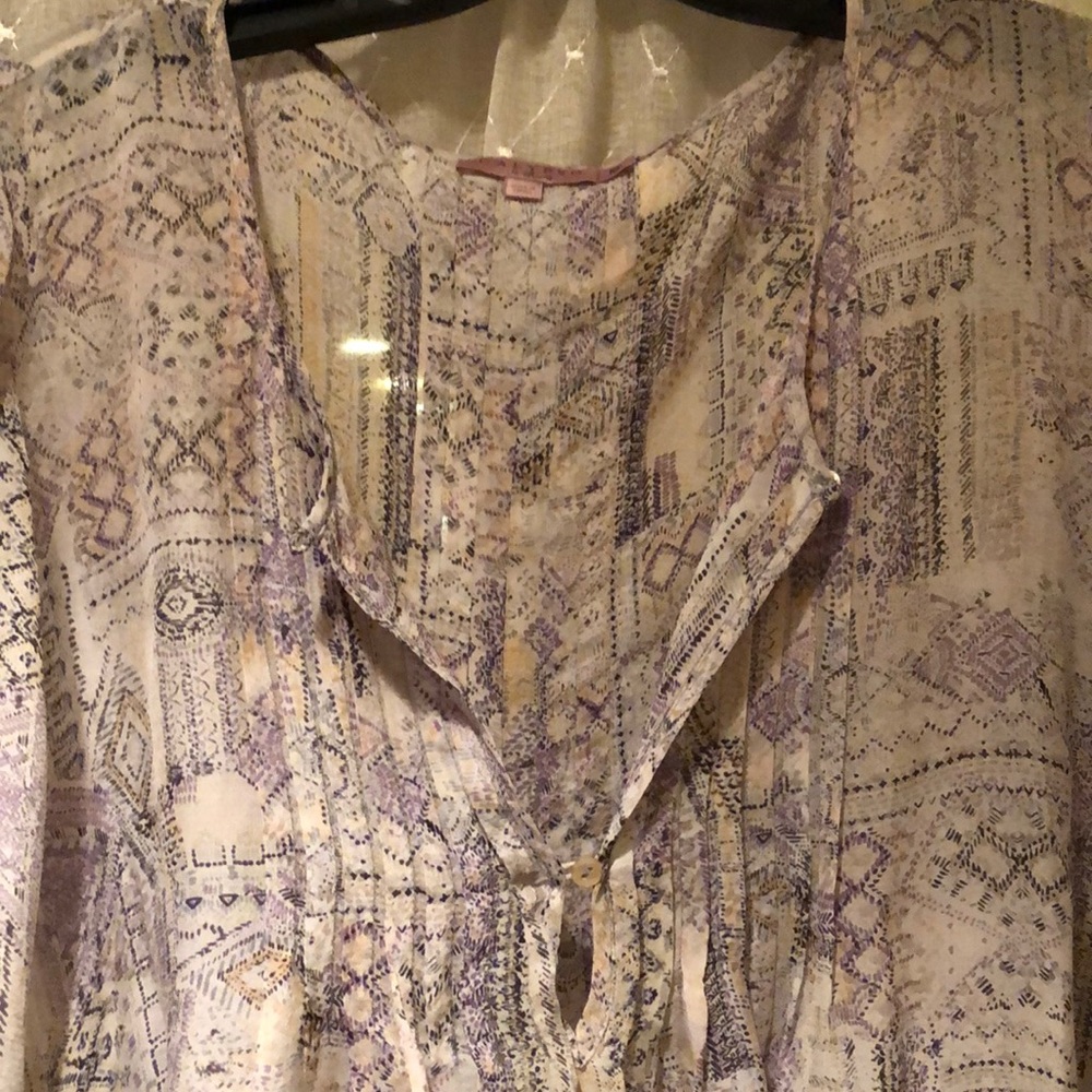 Calypso St Barth Sheer Blouse size Medium - Picture 2 of 7